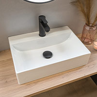 Aufsatzwaschtisch weiß eckig