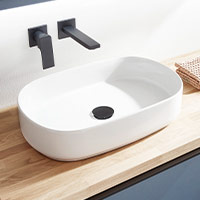 Aufsatzwaschtisch weiß oval