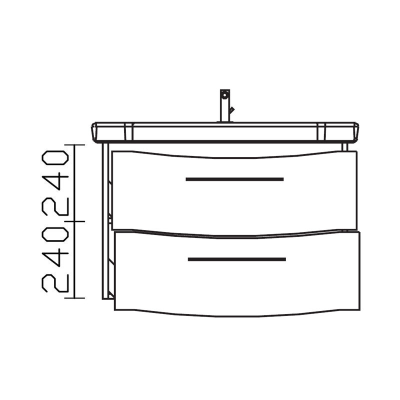 Waschtisch Unterschrank (PE-854-SET-016-002) mit Pelipal Serie 6005