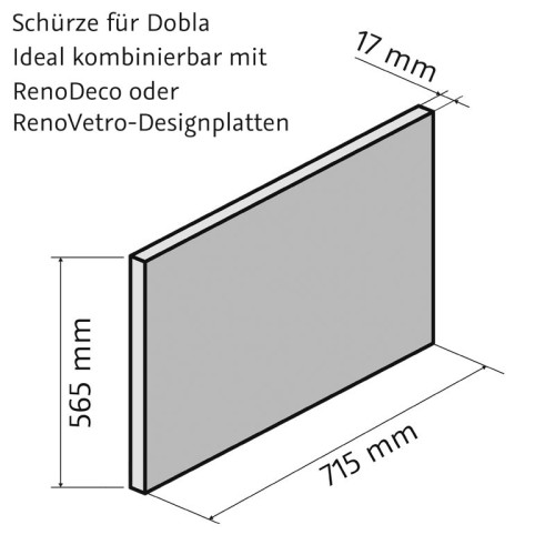 HSK Dobla Seitenschürze 75 cm