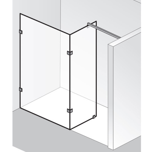 HSK Atelier Pur Walk In Dusche AP71 1 Glaselement mit Seitenteil