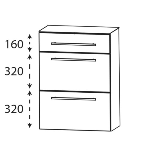 b collection b cube Highboard - 60 cm Skizze