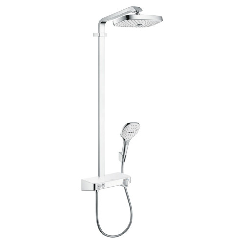 Hansgrohe Raindance Select E Showerpipe 300 2jet Shower Select in weiss/chrom