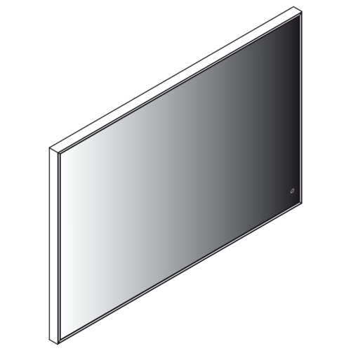 Lanzet Spiegel Flächenspiegel LZ150 - 100 cm Skizze