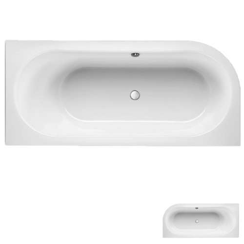 Mauersberger Primo Oval-Badewanne - 170 / 75 uno, weiß, Wasserfüllmenge 150 l