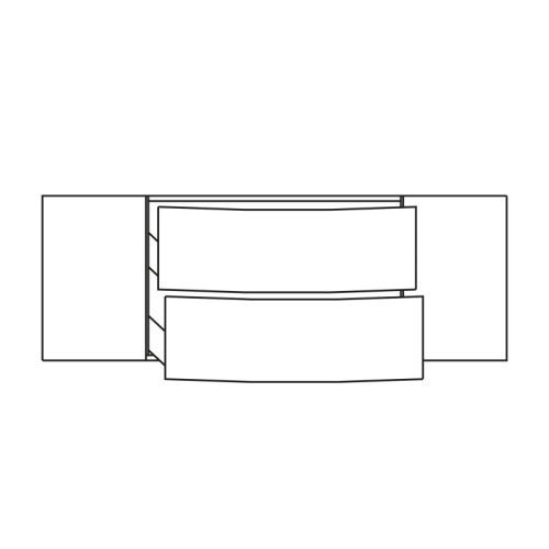 Pelipal PCON Waschtischunterschrank 135 cm Skizze