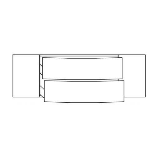 Pelipal PCON Waschtischunterschrank 150 cm Skizze