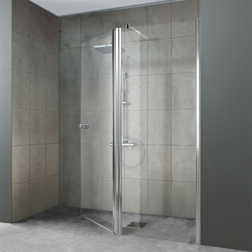Breuer Entra Walk In Dusche - Duschwand 120 cm mit beweglichem Element