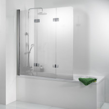 HSK Premium Softcube Badewannenaufsatz 3-teilig - 1 pendelbares und 2 bewegliche Elemente, mit Edelglas-Beschichtung - Speedline- B: 1140 H: 1400 T: -