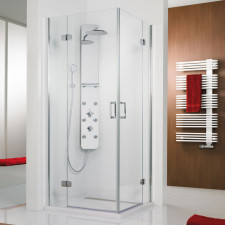 HSK Premium Softcube Dusche mit Eckeinstieg - 2 Drehtüren und 2 Festelemente