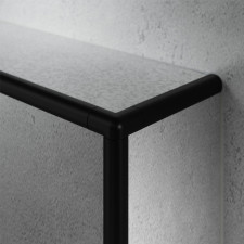 HSK Renodeco Befestigung - Profil-Ecke außen, 3D, Profilfarbe schwarz-matt