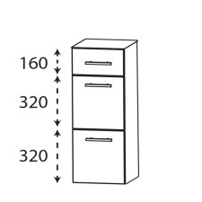 b collection b cube Highboard - 40 cm Skizze
