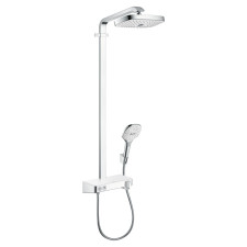 Hansgrohe Raindance Select E Showerpipe 300 2jet Shower Select in weiss/chrom
