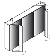 Lanzet Spiegel Spiegelschrank Sidewing - 100 cm Skizze