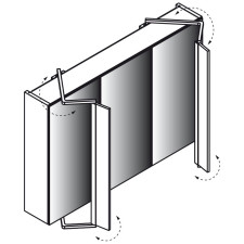 Lanzet Spiegel Spiegelschrank Sidewing - 90 cm Skizze