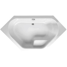 Mauersberger Fascia Eck-Badewanne - 150 / 150, weiß, Wasserfüllmenge 280 Liter, optional mit Whirlpoolfunktion- B: 1500 H: 460 T: 1500