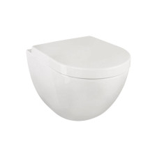 badshop.de Design WC-Set - Tiefspüler, spülrandlos, weiß, WC-Sitz