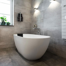 Riho Freistehende Badewanne Bilbao-Solid Surface - 150 / 75, weiß matt, Ambiente