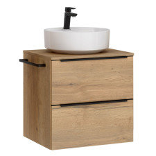 Nobilia Urban Style Waschtisch mit Unterschrank Set 1 - 60 cm, Keramik-Aufsatzwaschtisch, 1 Schublade und 1 Auszug- B: 603 H: - T: 485
