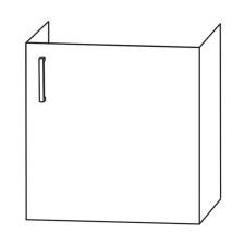 Puris Kera Plan Waschtischunterschrank - 40 cm, 1 Tür, für Villeroy & Boch Subwa