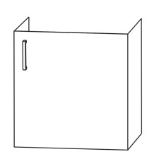 Puris Kera Plan Waschtischunterschrank - 51,5 cm, 1 Tür, für Avento 550 von V&B