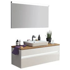 Puris Unique Badmöbel Set 3 - 120 cm mit Flächenspiegel