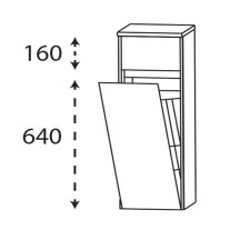 Puris Unique Highboard - 42,5 cm Skizze