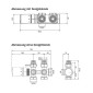 HSK Designheizkörper Anschlussarmaturen - Kompaktventil in chrom, Skizze