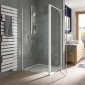 HSK Favorit Plus Duschtür mit Seitenwand Weiß-matt
