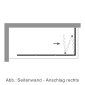 HSK Prima Badewannenaufsatz 3 teilig und Seitenwand Grundriss - Skizze
