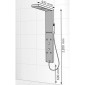 HSK Shower und Co Duschpaneel Lavida - freihängende Regentraverse Maße