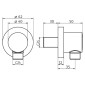 HSK Shower und Co Duschsystem / Shower Set 1.04 Rund Wandanschlussbogen Maße
