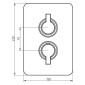 HSK Shower und Co Duschsystem / Shower Set 2.04 Softcube Thermostat Maße