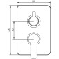 HSK Shower und Co Duschsystem / Shower Set 2.25 Softcube Thermostat Maße