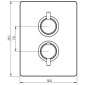 HSK Shower und Co Duschsystem / Shower Set 3.05 Eckig Thermostat Maße