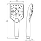 HSK Shower und Co Handbrause AquaSwitch Softcube Weiß ohne Brauseschlauch Maße