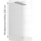 HSK Shower und Co Kopfbrause / Regentraverse Lavida Plus - für Glasaufnahme Walk