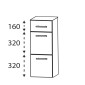 b collection b cube Highboard - 40 cm Skizze