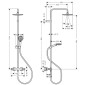 Hansgrohe Vernis Blend Duschsystem Showerpipe 200 1jet Ecosmart Skizze