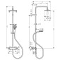 Hansgrohe Vernis Shape Duschsystem Showerpipe 230 1jet Ecosmart Skizze