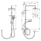 Hansgrohe Vernis Shape Duschsystem Showerpipe 230 1jet Reno Ecosmart Skizze