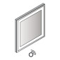 Lanzet Spiegel Flächenspiegel P5- 60 cm, indirekte LED-Beleuchtung Skizze