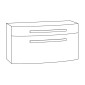 Marlin Bad 3100 - Scala Waschtischunterschrank 90 cm Skizze