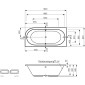 Mauersberger Primo Oval-Badewanne 180/80 Ausführung Skizze