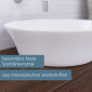 badshop.de Design Aufsatzwaschtisch - 40 cm, ohne Hahnloch und Überlauf, weiß gl