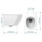 badshop.de Design Wand-WC - spülrandlos, mit verdeckter Wandbefestigung, weiß