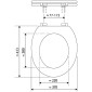 badshop.de Premium Classic WC-Set - WC Deckel Skizze und Maße