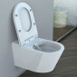 badshop.de Premium Design Dusch-WC - spülrandlos, mit Slim WC-Sitz, Absenkautoma
