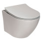 badshop.de Premium Design WC-Set - Tiefspüler, spülrandlos, Weiß
