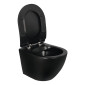 badshop.de Premium Design WC-Set - Tiefspüler, spülrandlos, Schwarz-Matt, offen